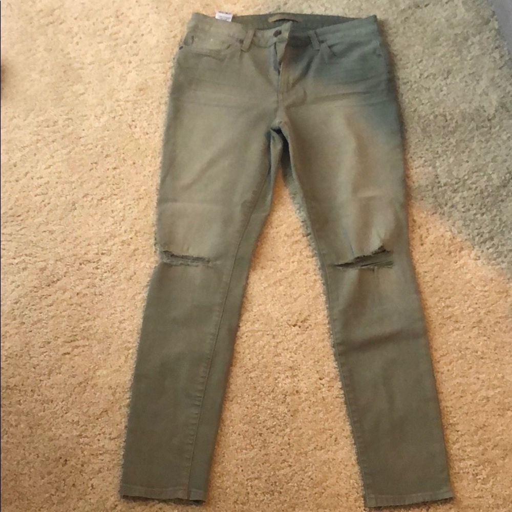 Joe brand distressed skinny sz 28 olive